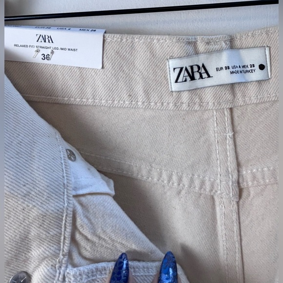 NWT Zara Gold Boyfriend Blogger Favourite The Boy Boy Fit Denim Jeans Sold Out - Picture 13 of 16